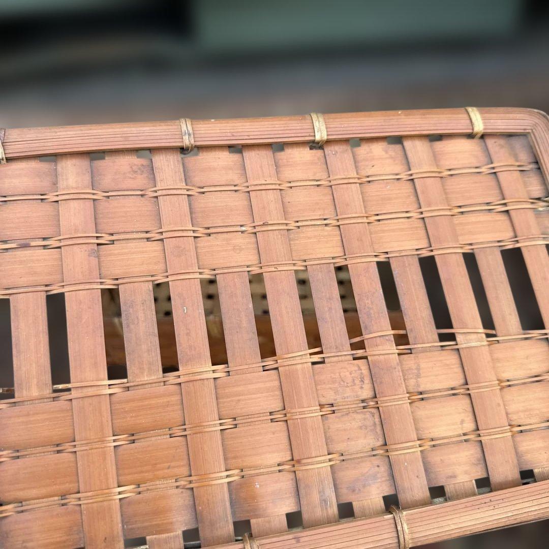 ヴィンテージ　竹バスケット 持ち手付き