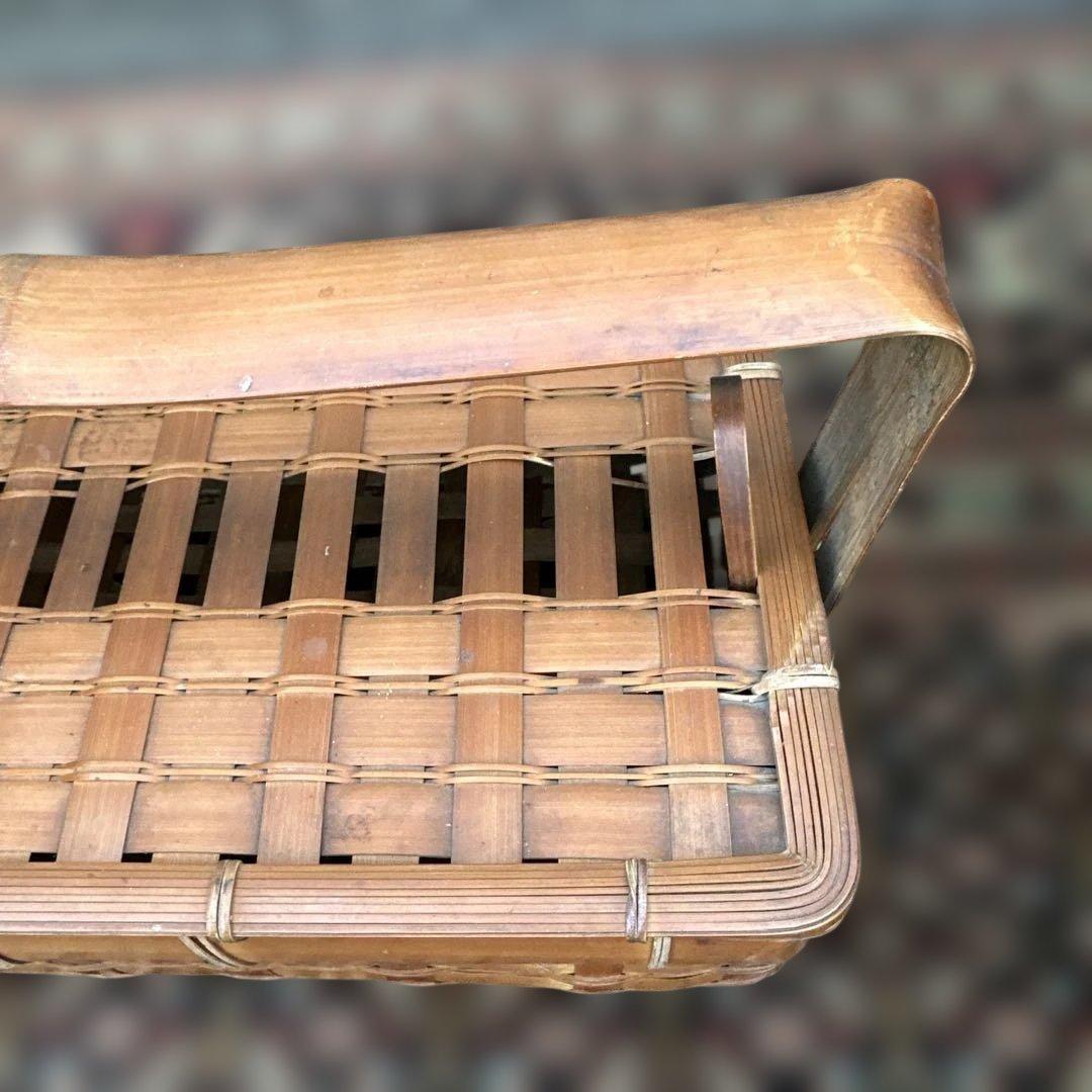 ヴィンテージ　竹バスケット 持ち手付き
