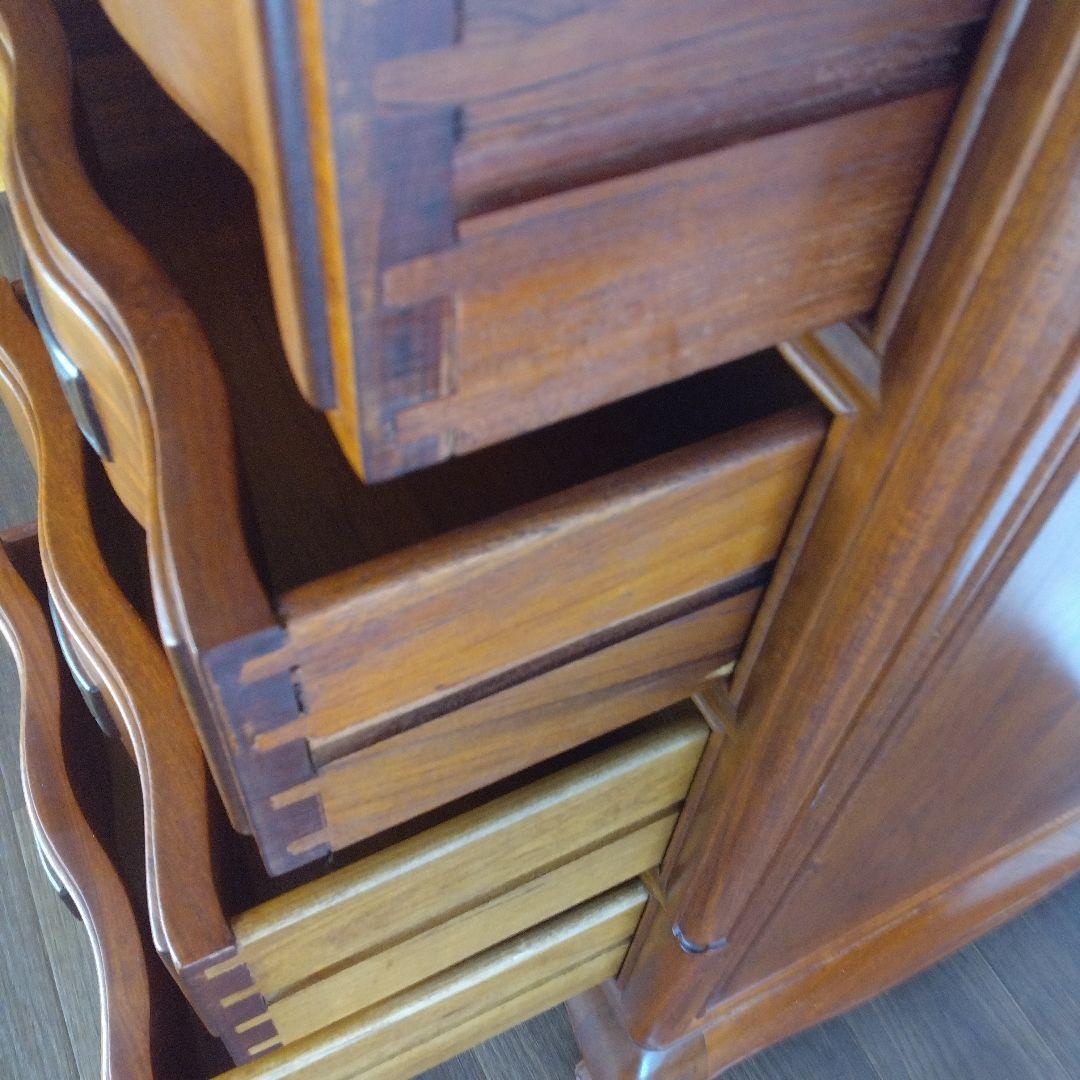☆花梨　5段アンティークチェスト　猫脚　美品☆