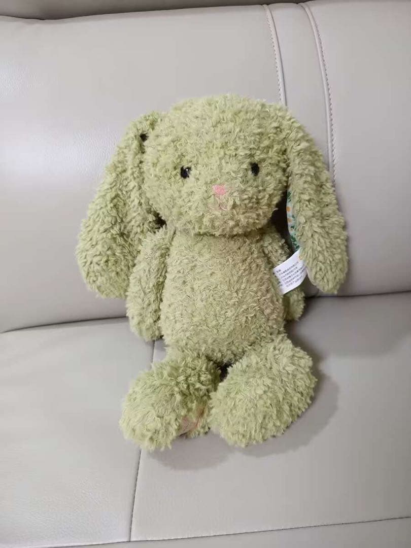 グリーンウサギぬいぐるみ 約30cm