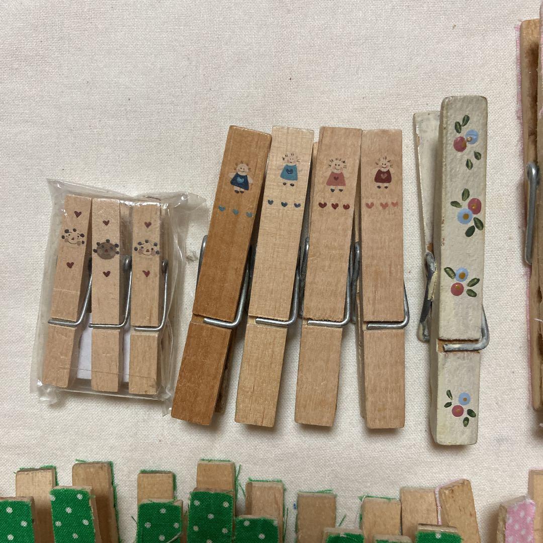 木製ピンチ　トールペイント　ハンドメイド　クリップ