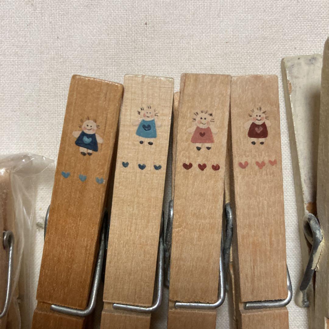 木製ピンチ　トールペイント　ハンドメイド　クリップ