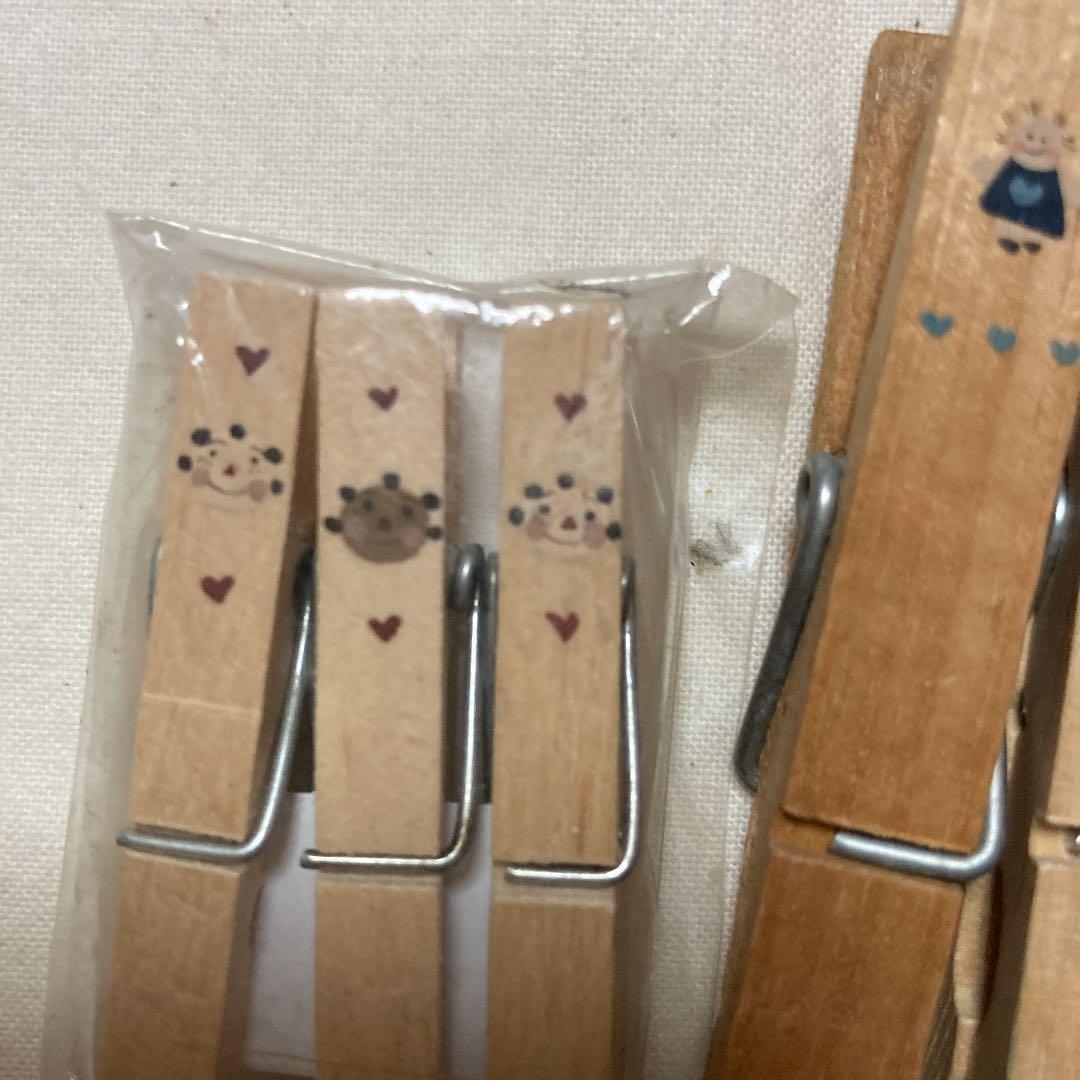 木製ピンチ　トールペイント　ハンドメイド　クリップ