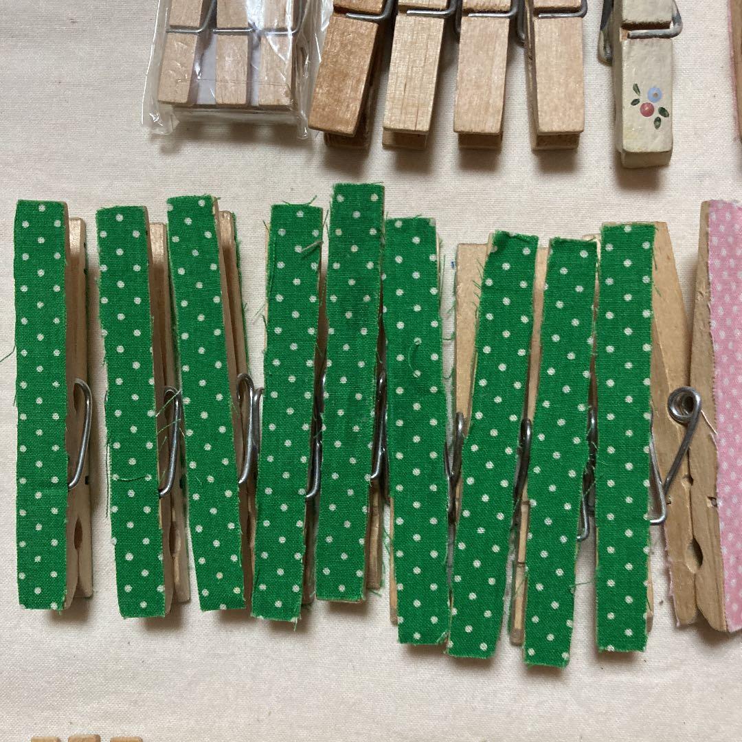 木製ピンチ　トールペイント　ハンドメイド　クリップ