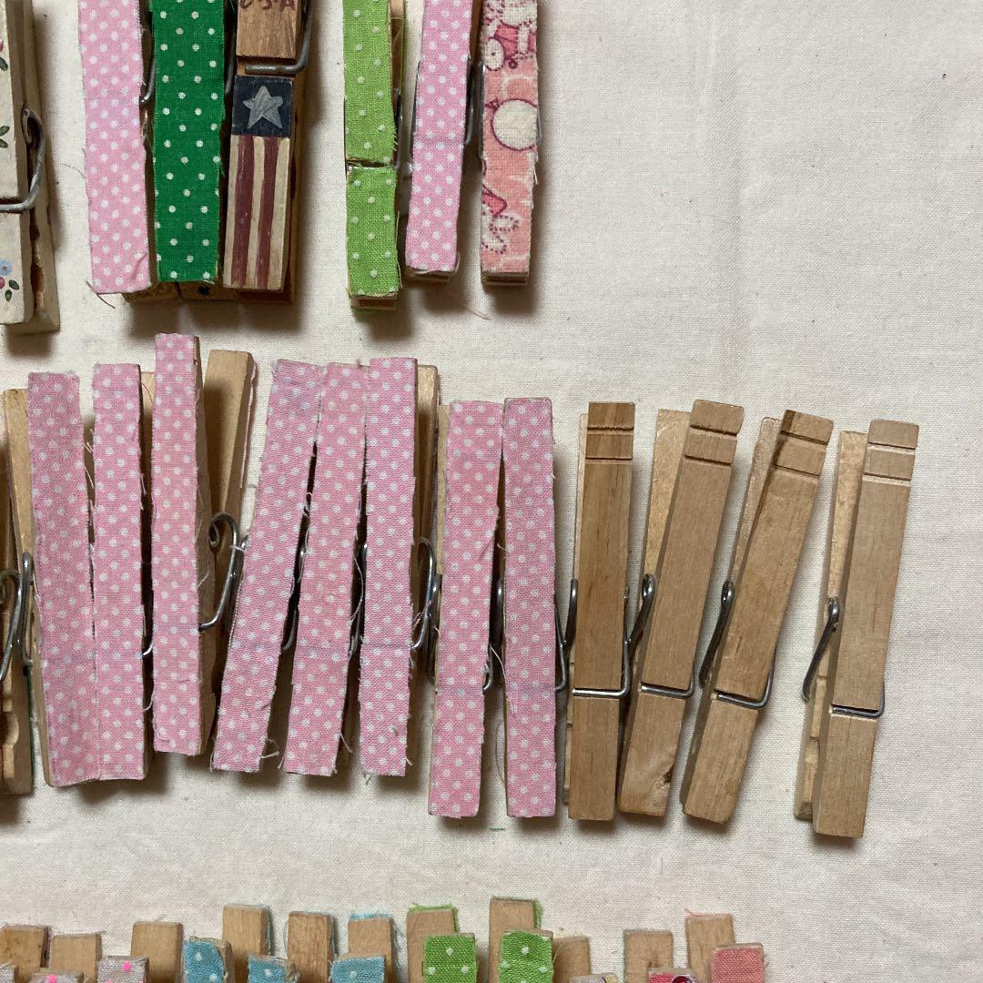 木製ピンチ　トールペイント　ハンドメイド　クリップ