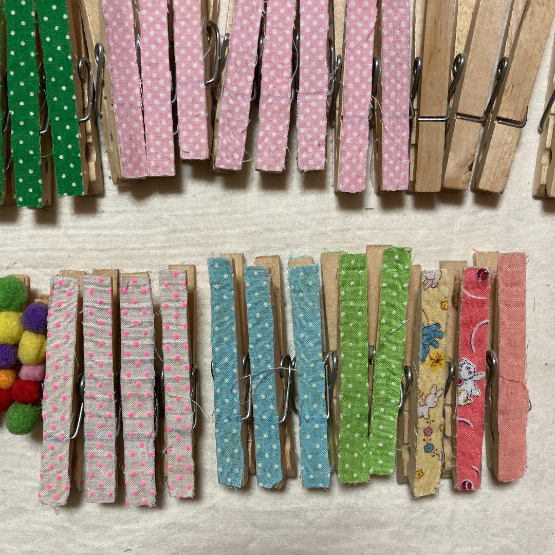 木製ピンチ　トールペイント　ハンドメイド　クリップ