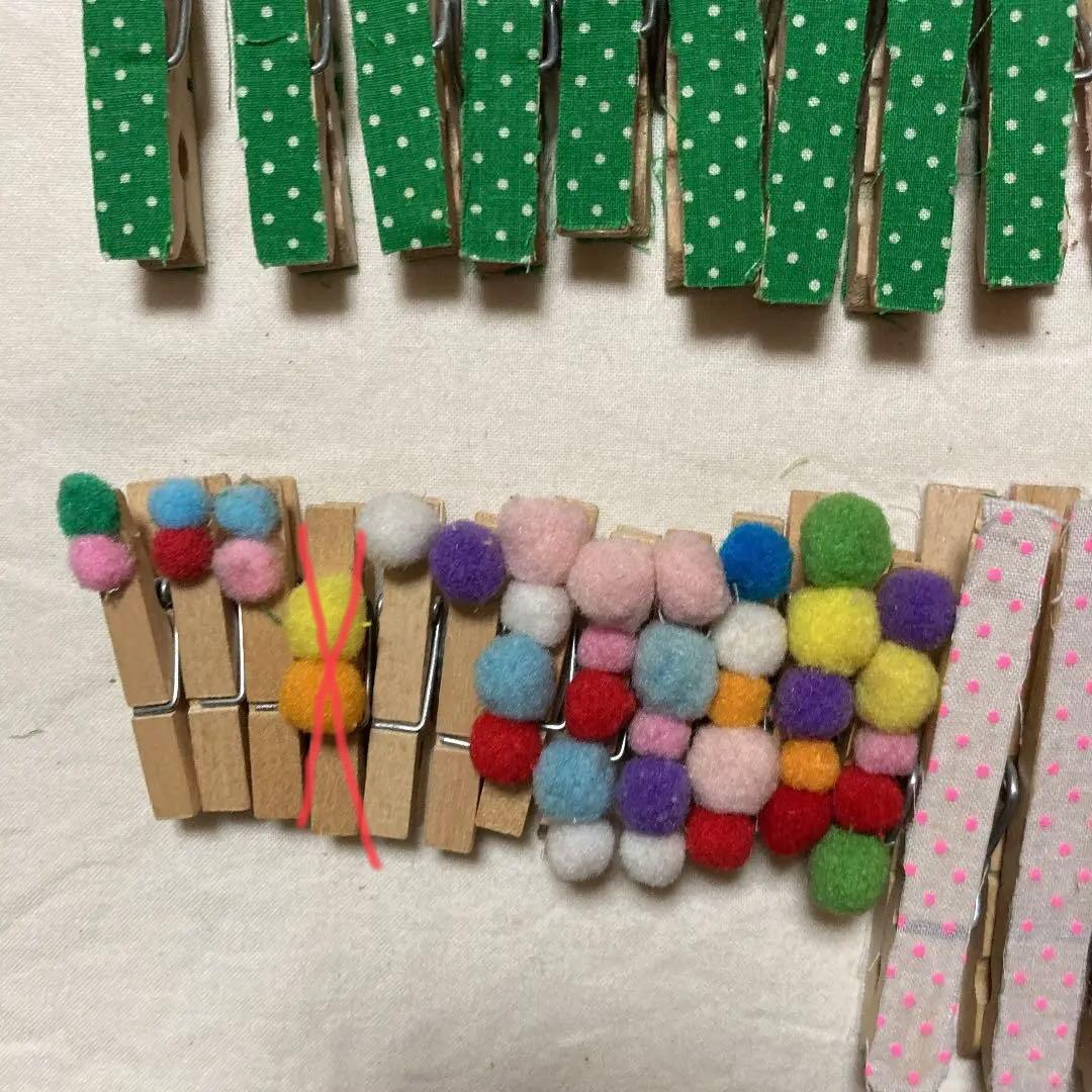 木製ピンチ　トールペイント　ハンドメイド　クリップ