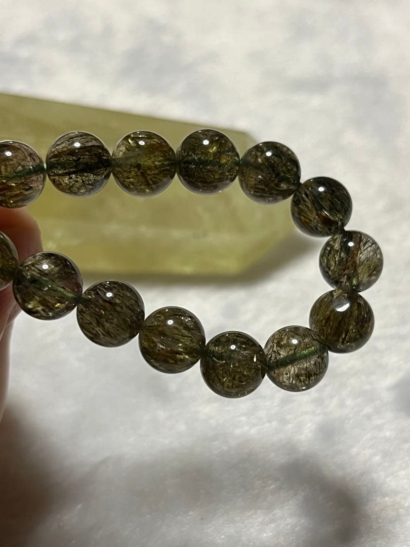 グリーンエピド−トインクォーツブレスレット