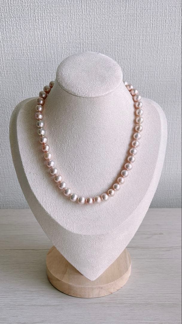 淡水パール　真珠　ピンク　フック金具