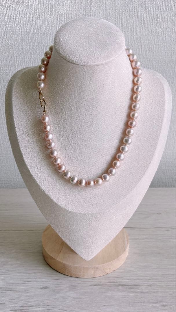 淡水パール　真珠　ピンク　フック金具