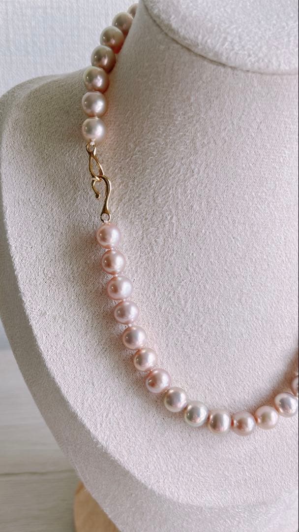 淡水パール　真珠　ピンク　フック金具