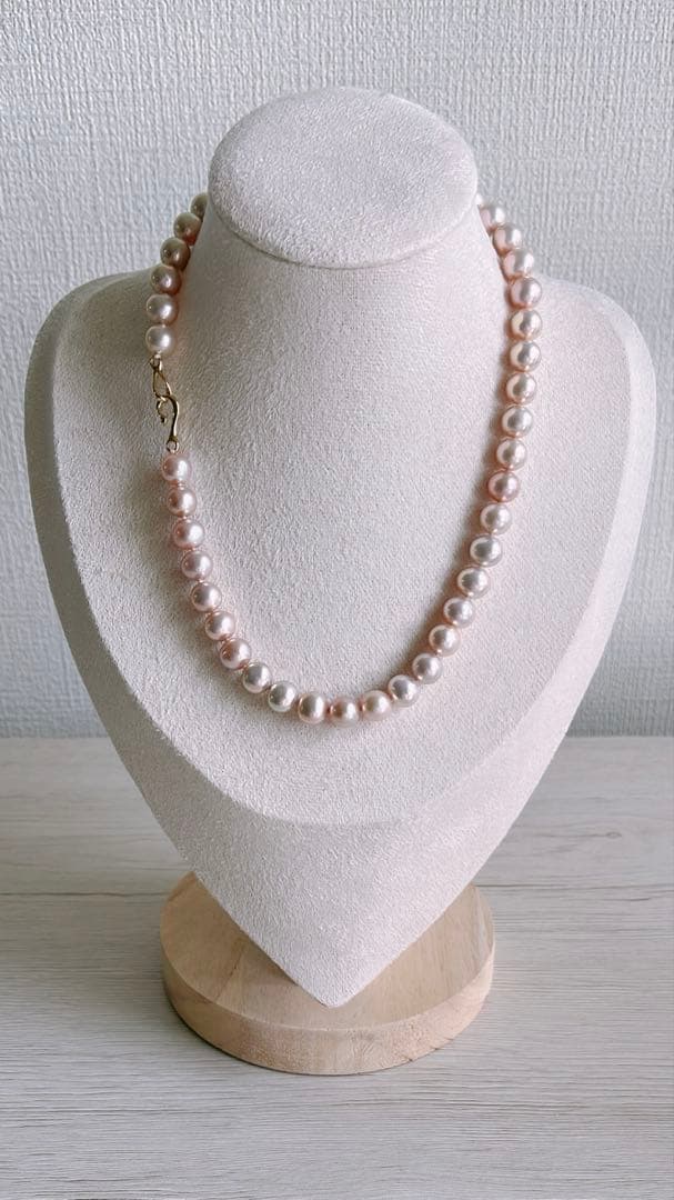 淡水パール　真珠　ピンク　フック金具