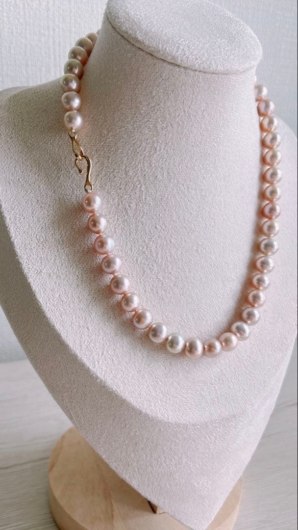 淡水パール　真珠　ピンク　フック金具