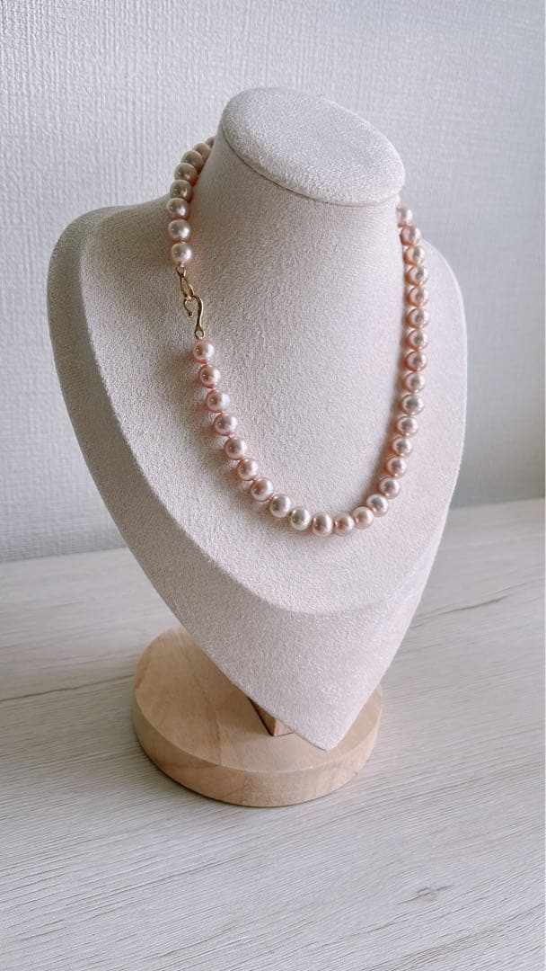 淡水パール　真珠　ピンク　フック金具