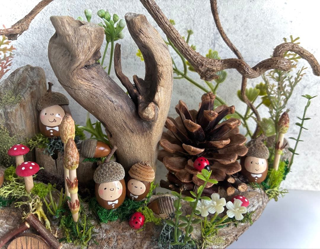 ＊つくし＊流木置物大サイズ⭐︎どんぐりアート