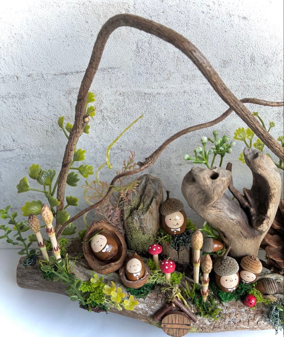 ＊つくし＊流木置物大サイズ⭐︎どんぐりアート