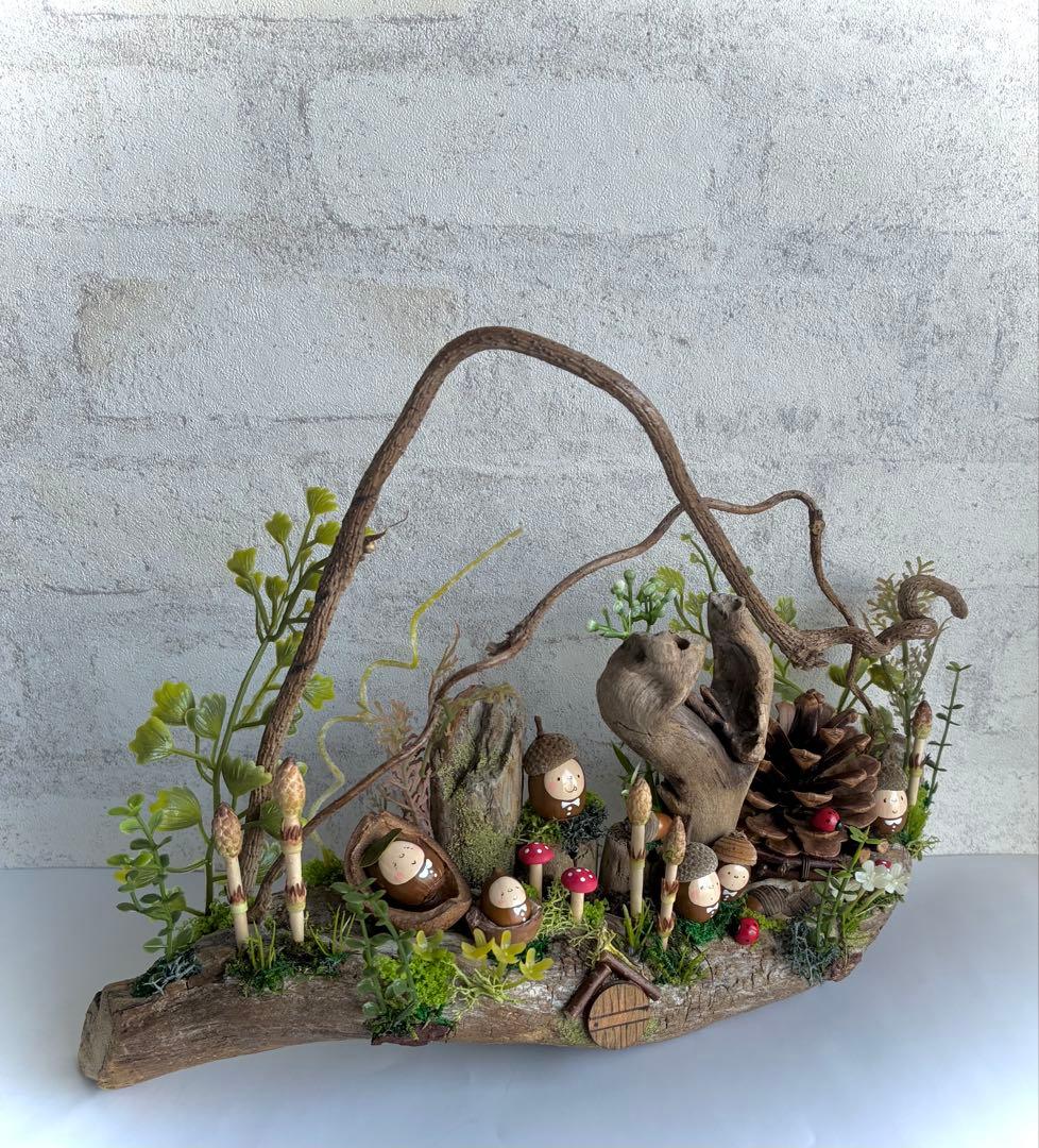 ＊つくし＊流木置物大サイズ⭐︎どんぐりアート