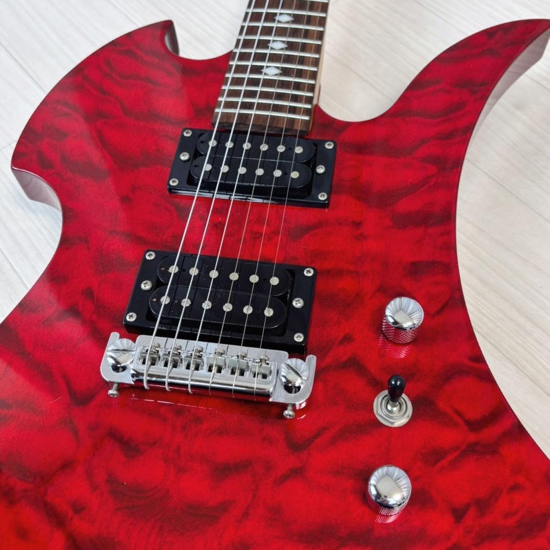 美品 B.C.Rich モッキンバード レッド 虎目