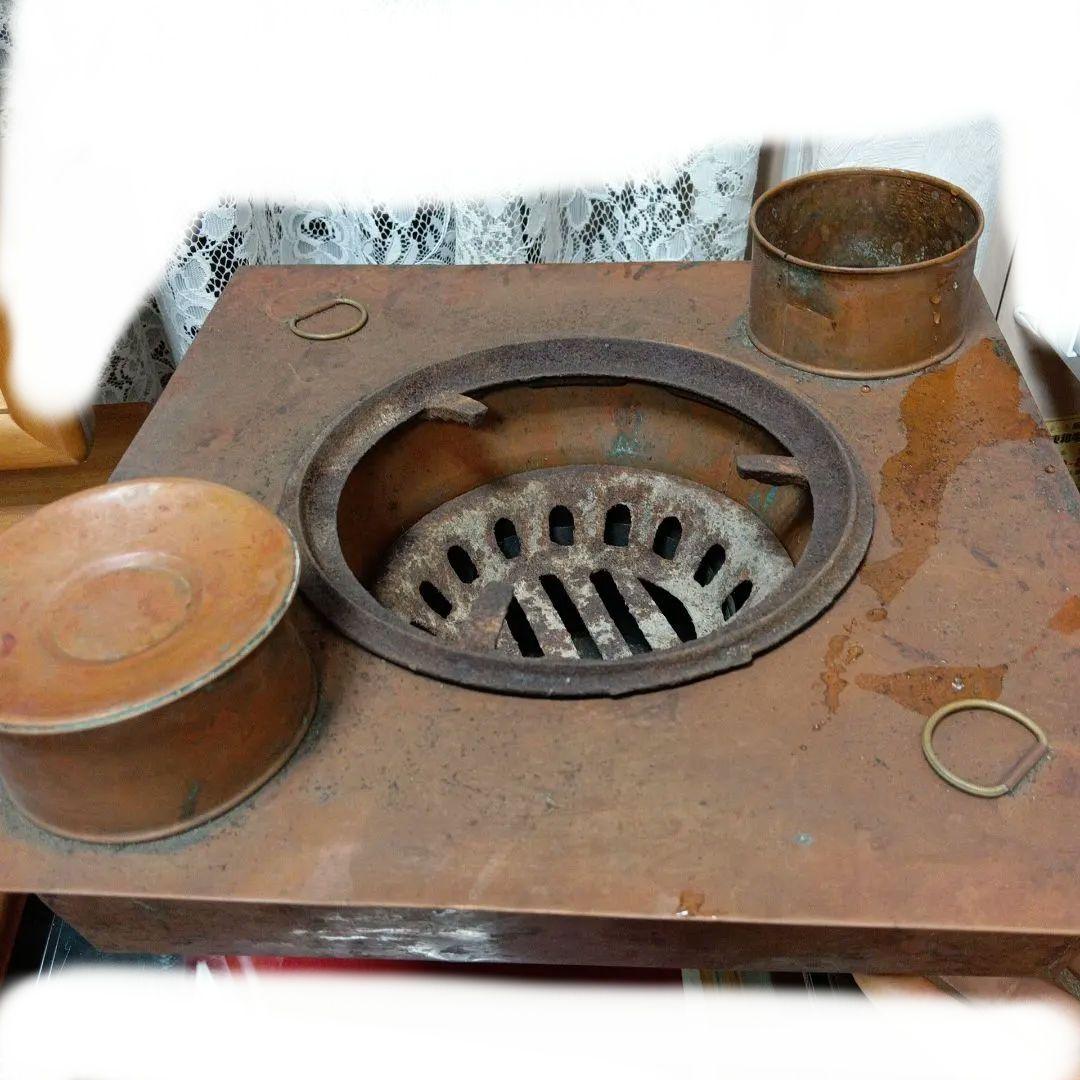 燗銅壺　昭和レトロ当時物　古道具 湯燗器 熱燗器　銅壷 銅壺 古民具