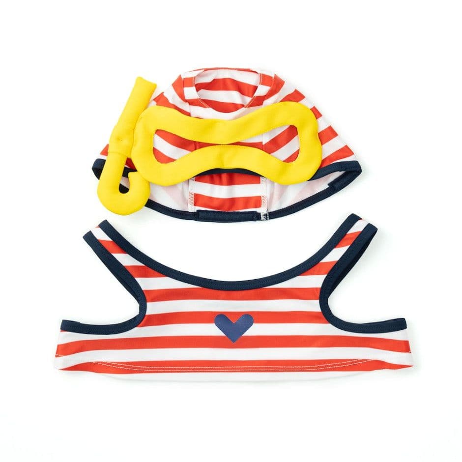 新品完売品【LOVOT】ラボット ボーダータンクトップ シュノーケル付 水着