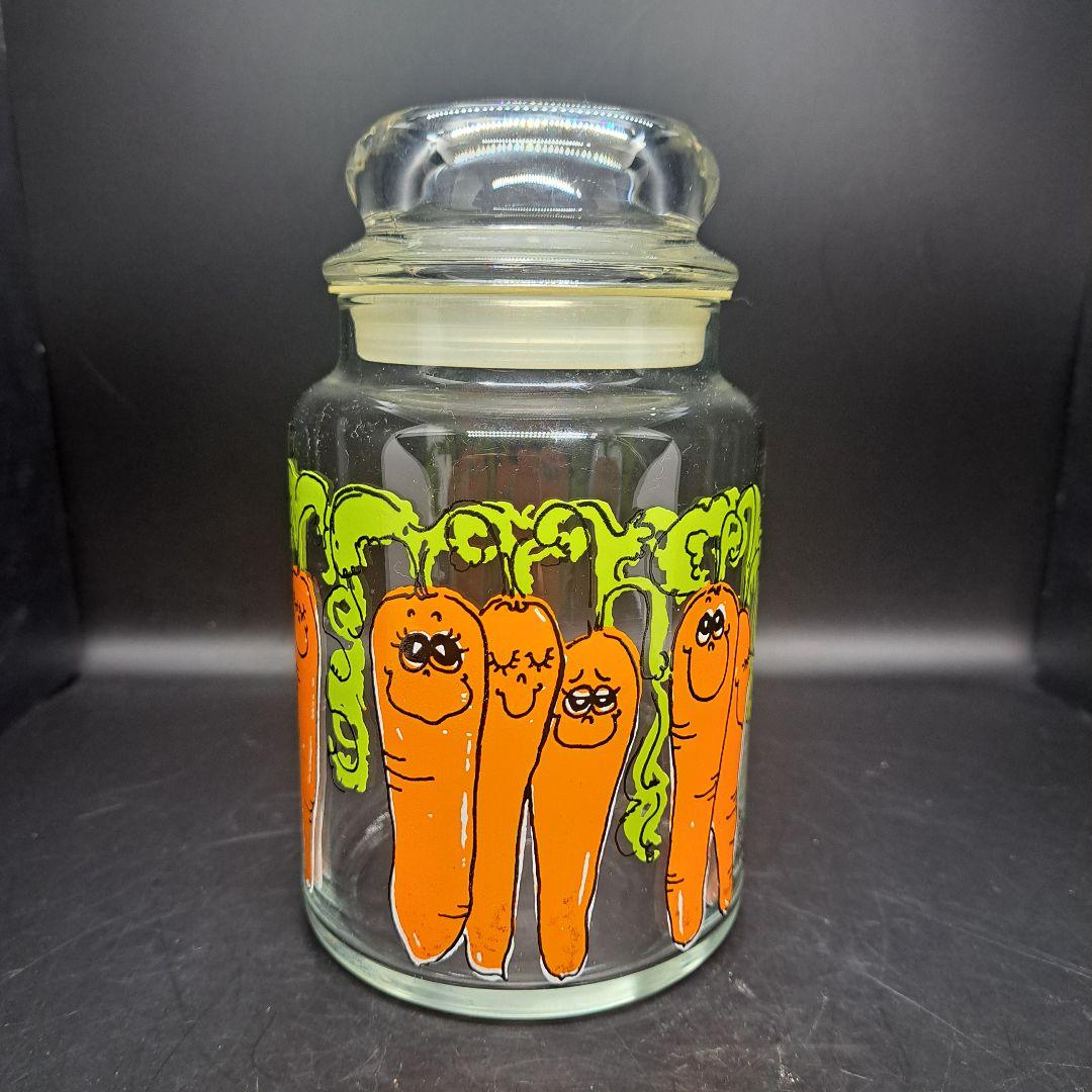 アンカーホッキング　ガラス　ヒルディー　キャニスター　ジャー　ヴィンテージ