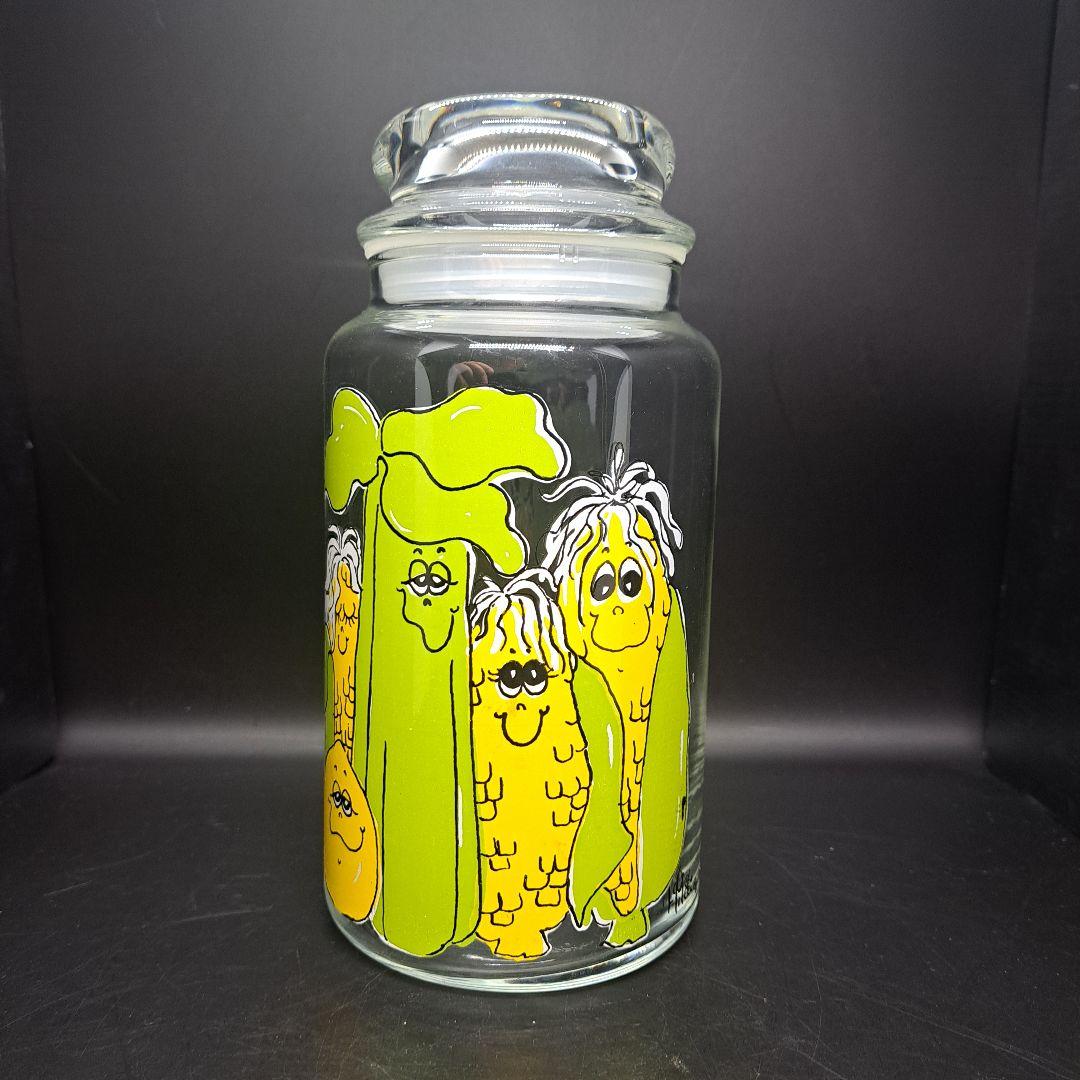 アンカーホッキング　ガラス　ヒルディー　キャニスター　ジャー　ヴィンテージ