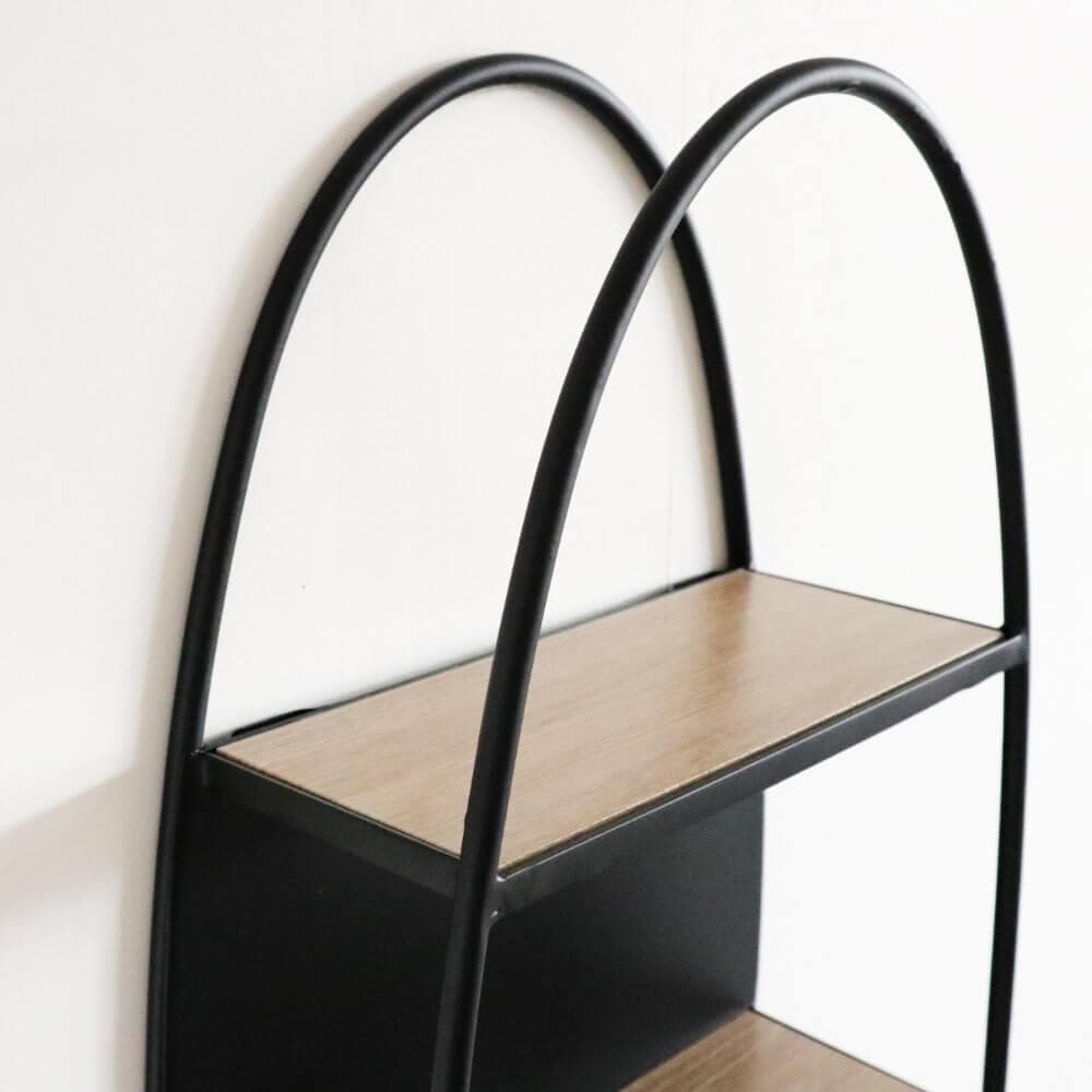 壁掛けシェルフ 3段 楕円型