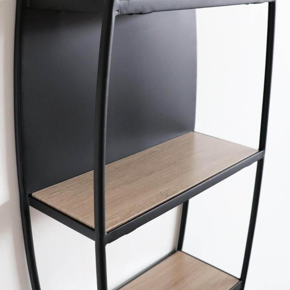 壁掛けシェルフ 3段 楕円型