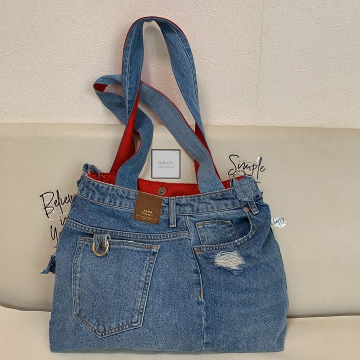 デニムリメイク Lsize トートバッグ 20'275