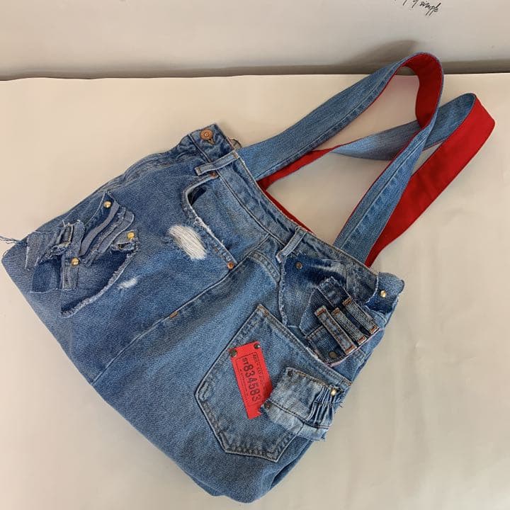 デニムリメイク Lsize トートバッグ 20'275