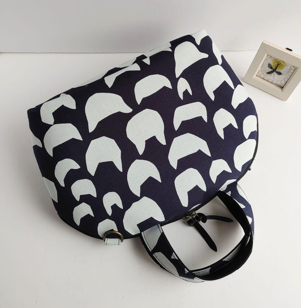 訳あり　ミナペルホネン　anone-anone　まるいファスナーバッグ　ネコ　猫