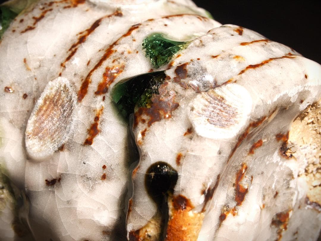 個展作品★村越琢磨【師：梅原武平】志野織部フリーカップＢ★ビードロ