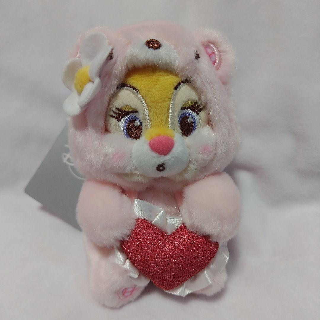 ディズニーストアピンクくまパジャマクラリスぬいぐるみキーチェーン＆チップとデール