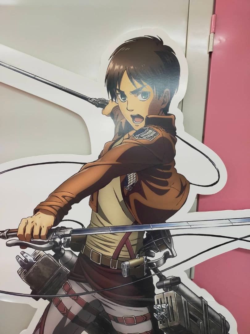 進撃の巨人　ジョイポリス　限定品　現地 等身大パネル　エレン