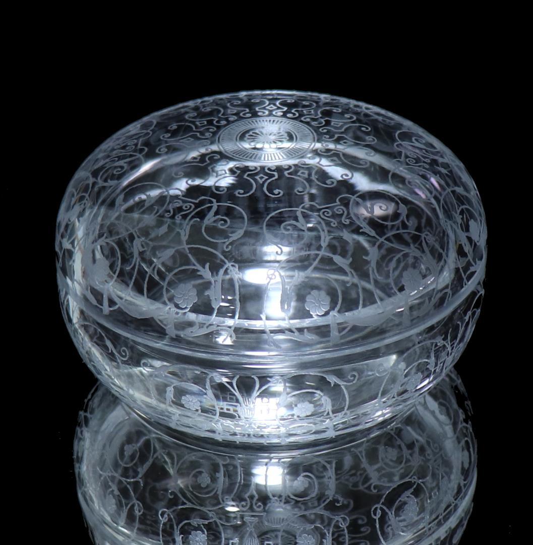 オールド・バカラ レアモデル唐草文様蓋物 小物入れボンボニエール ミケランジェロ