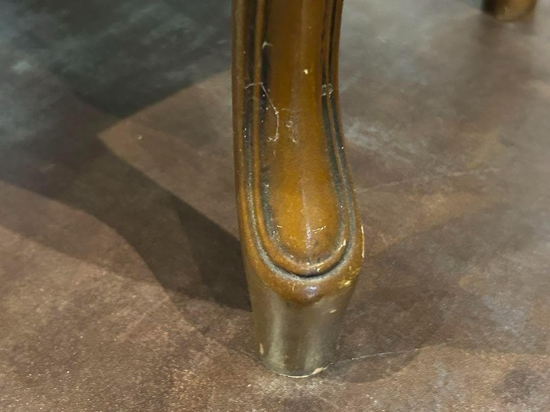 アンティーク　2段チェスト　ラウンドコンソール　クラシック　木彫　猫脚　GZ