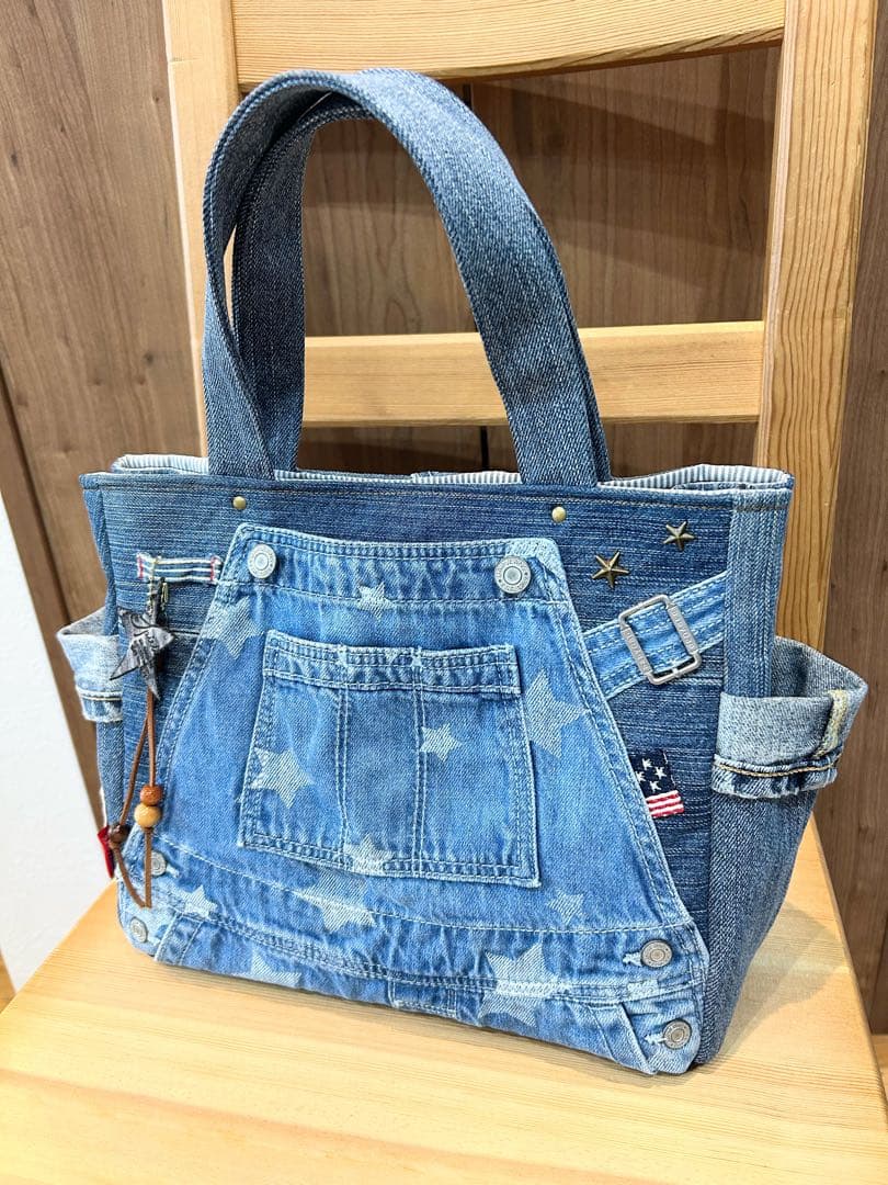 オーバーオールリメイク☆トートバッグBIG