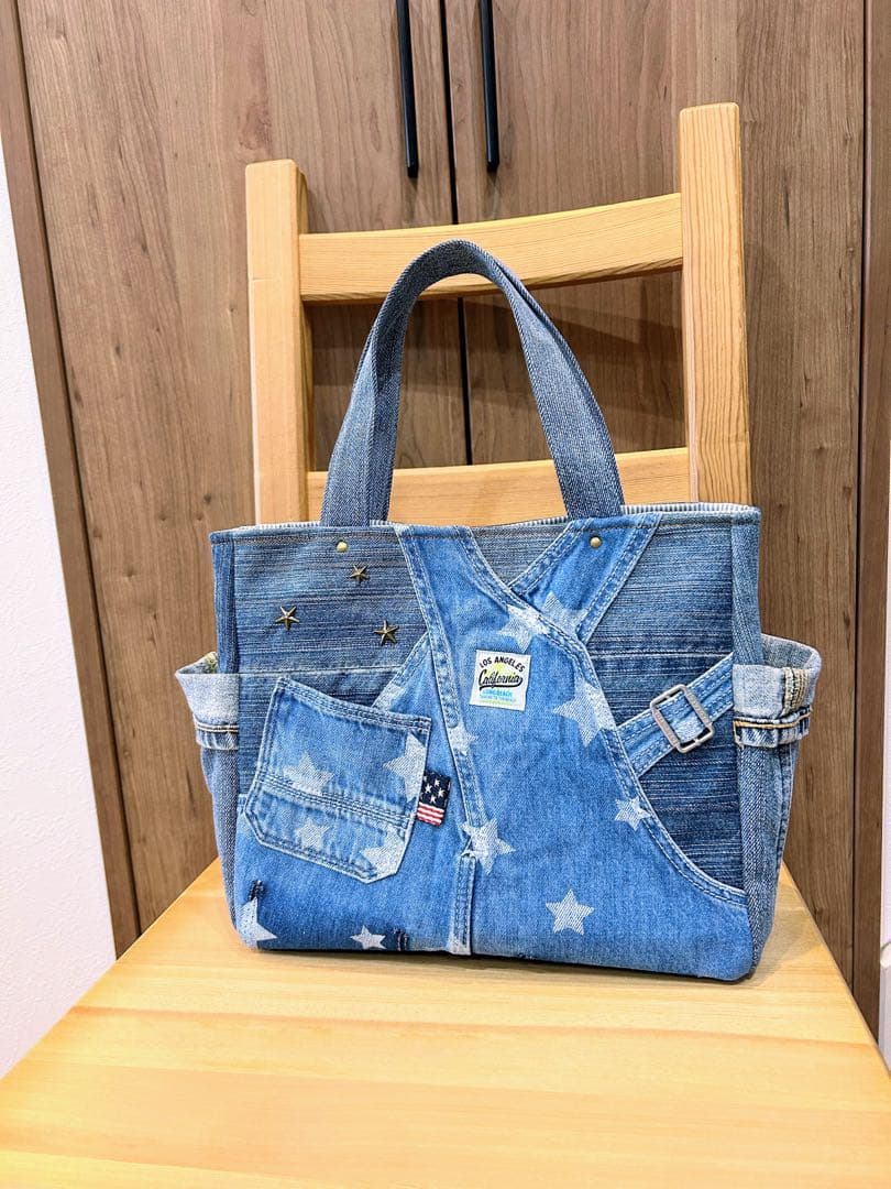 オーバーオールリメイク☆トートバッグBIG