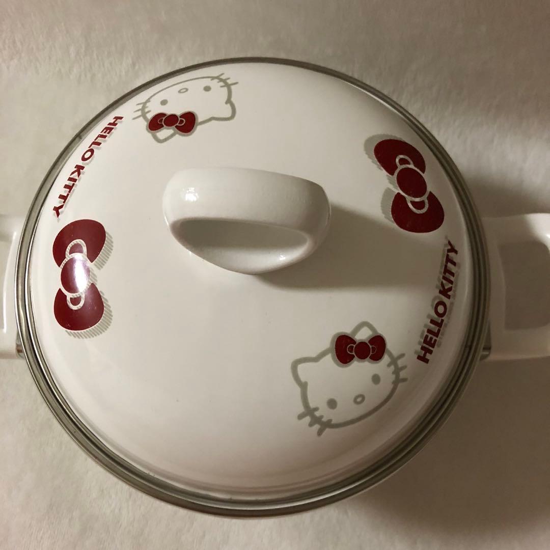 ハローキティ　両手鍋　ホーロー鍋