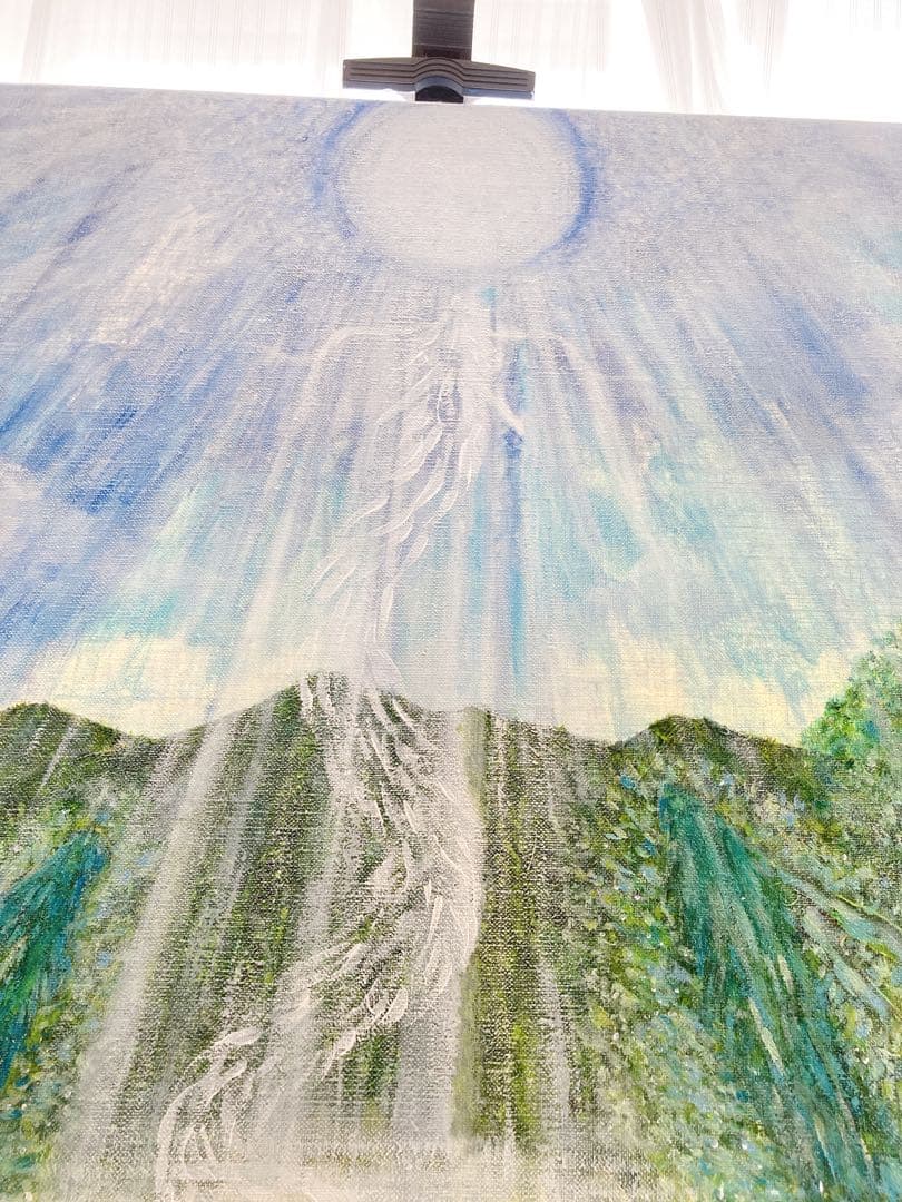 【白光（びゃっこう）】　白龍　龍木　原画　アクリル画　F20号サイズ