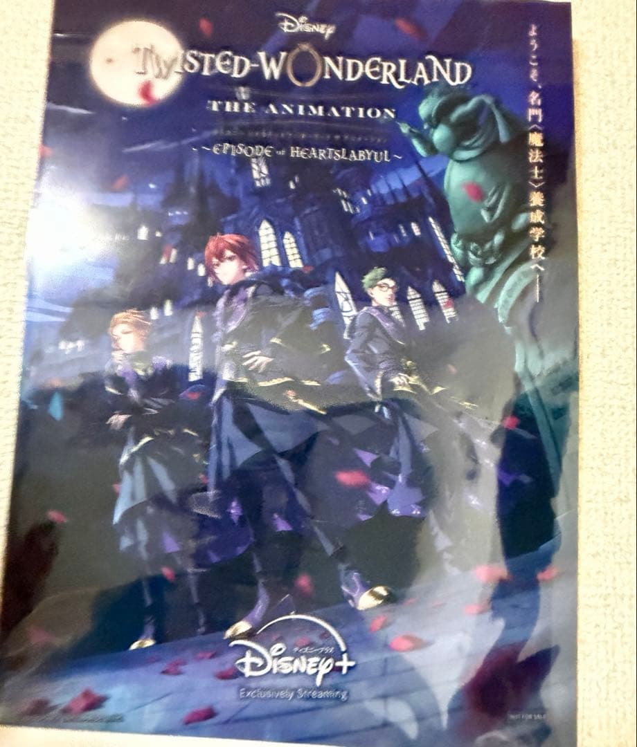 ツイステ　非売品　試写会　クリアファイル　ハーツラビュル　薔薇の花　招待状