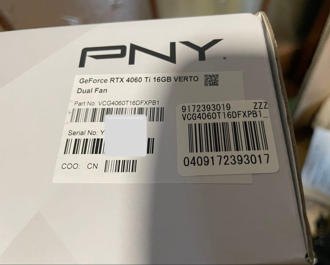 新品 RTX 4060 Ti 16GB PNY