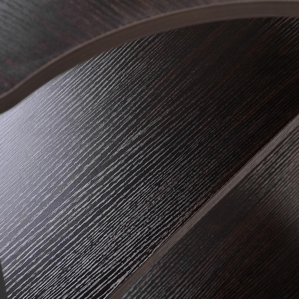 【ダークブラウン】パソコンデスク L字120cm2段ラック付 デスク木製勉強机