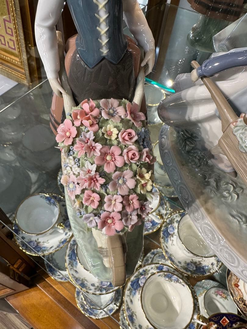 リヤドロ LLADRÓ 花車を押す少女　 1419