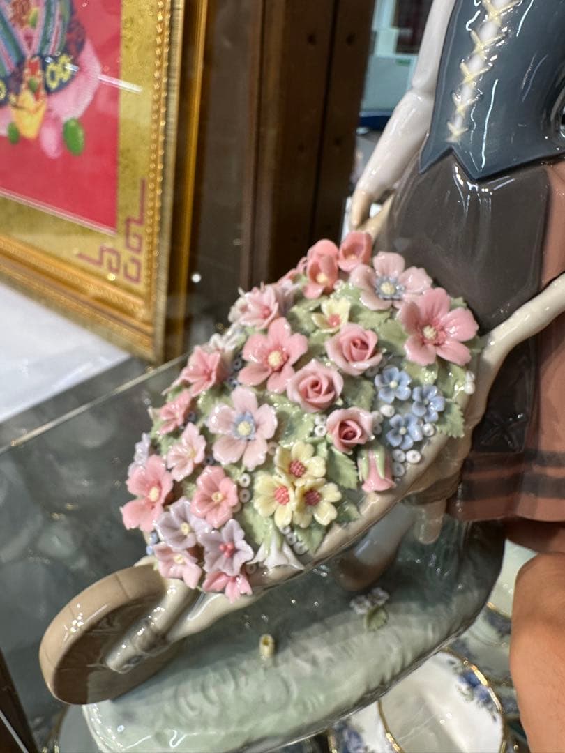 リヤドロ LLADRÓ 花車を押す少女　 1419