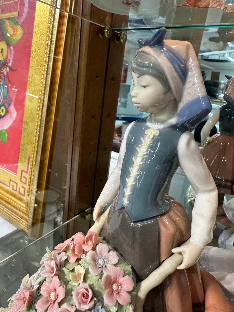 リヤドロ LLADRÓ 花車を押す少女　 1419