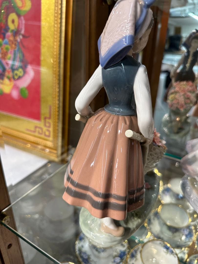 リヤドロ LLADRÓ 花車を押す少女　 1419