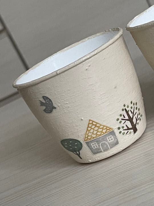 リメイク鉢（リメ鉢）プラ鉢2個セットNo.77 多肉サボテン用