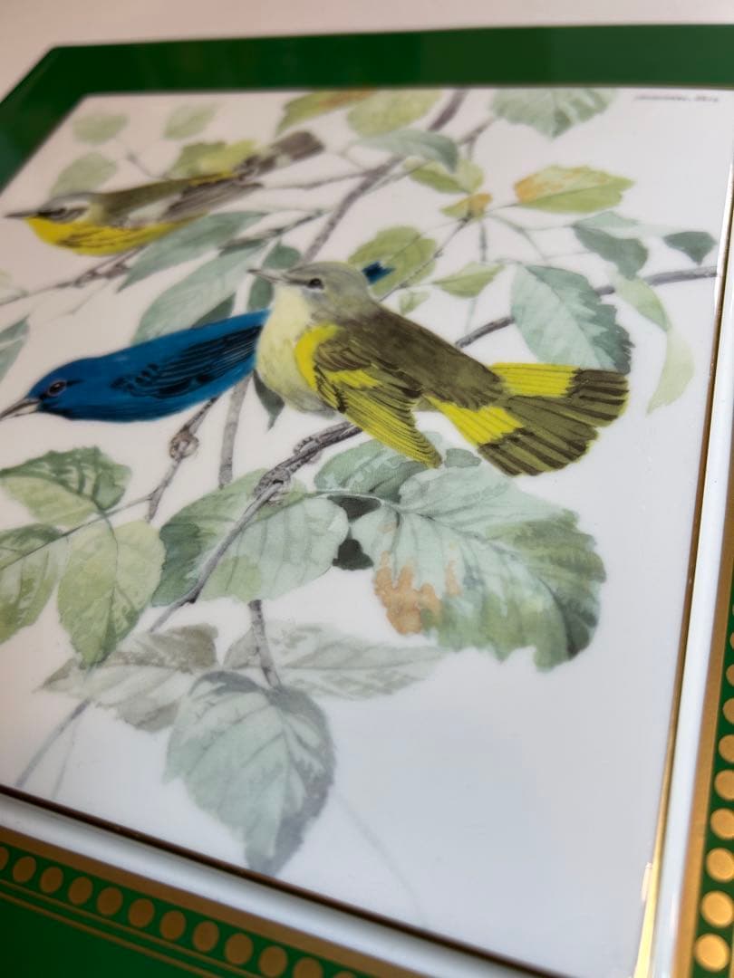 Sango MAGNA (三郷陶器) 加藤吉春 陶画　陶板　タイル　鳥