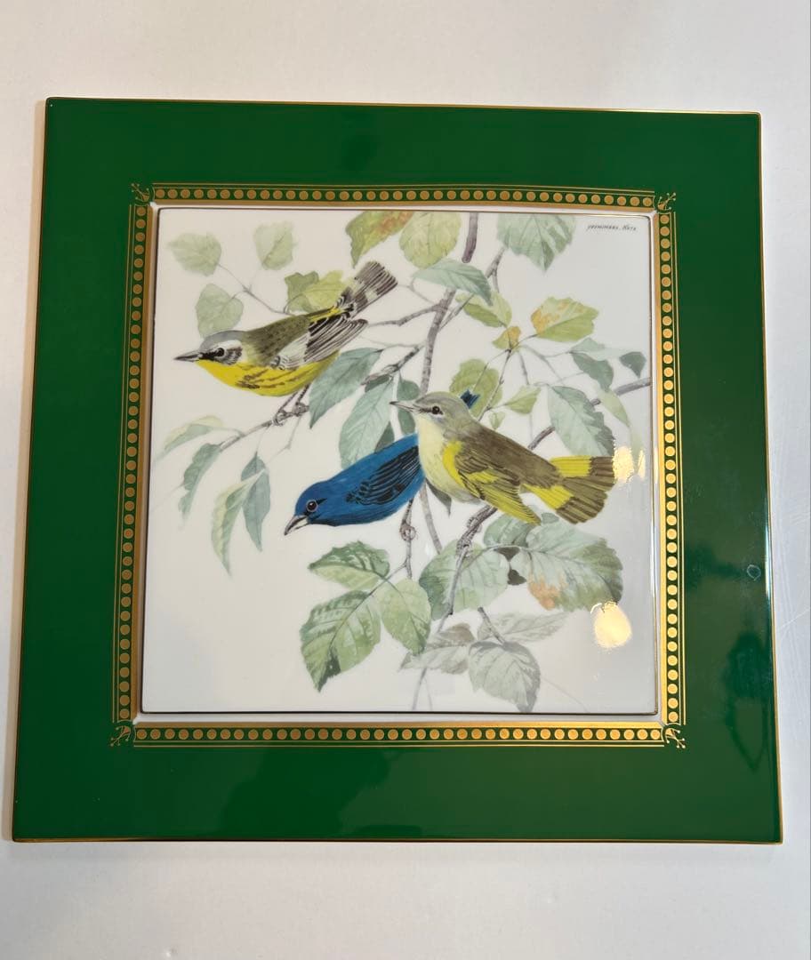 Sango MAGNA (三郷陶器) 加藤吉春 陶画　陶板　タイル　鳥